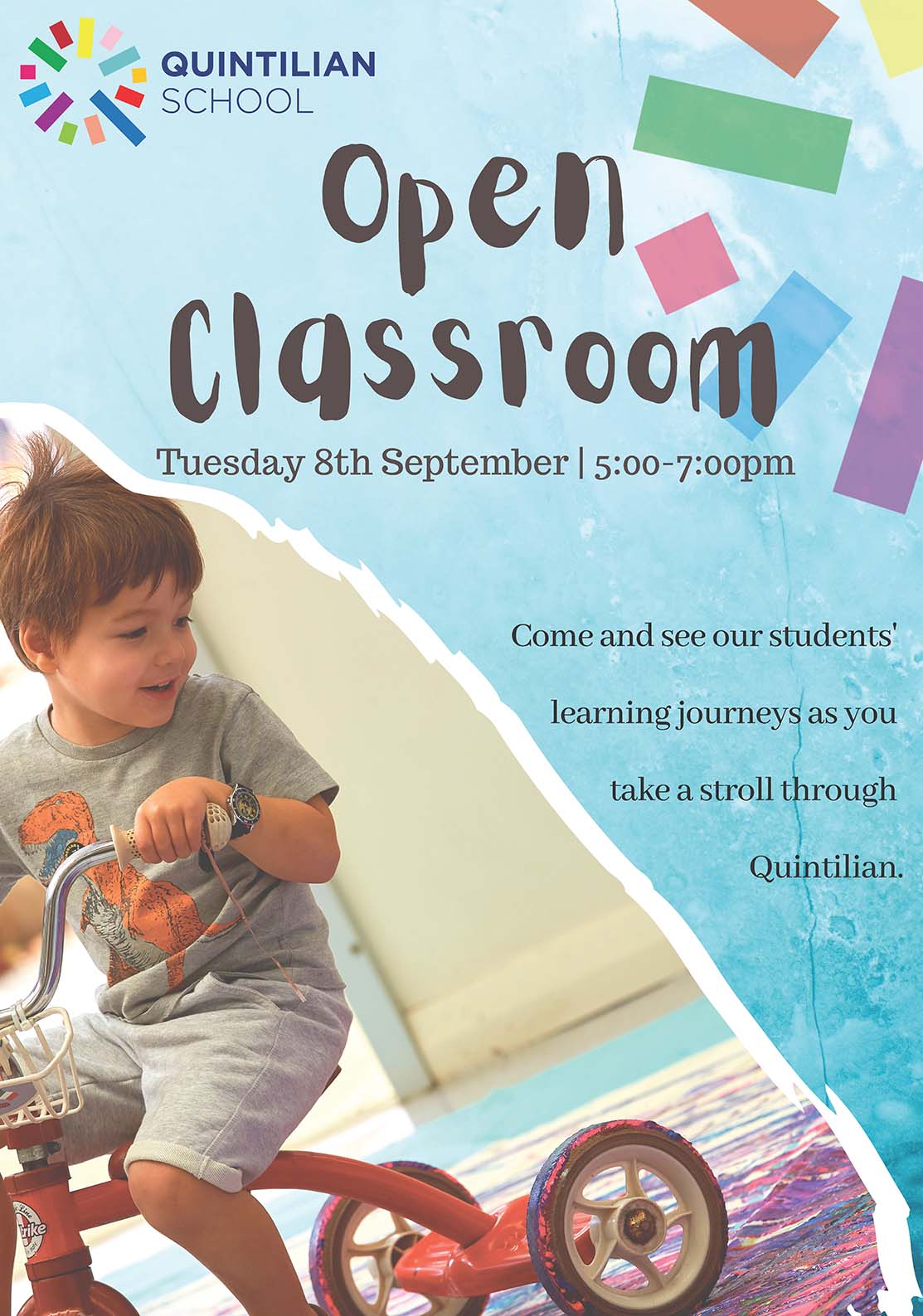 OPEN CLASSROOMS - COME AND LOOK - Quintilian School
