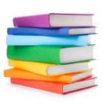 colourful stack of books