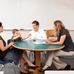 parents , teacher and child